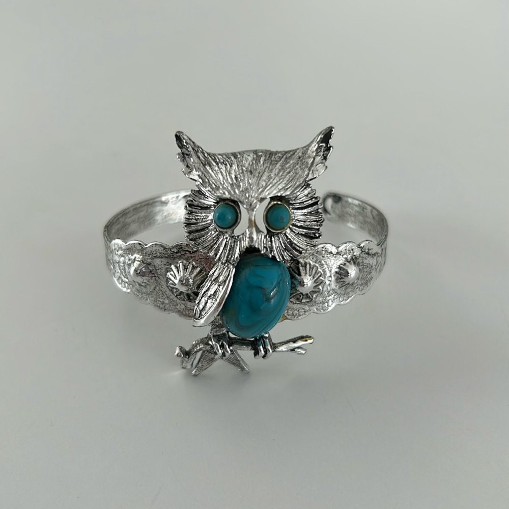 Vintage Owl Cuff Bracelet